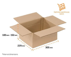 Double Wall Adjustable Cardboard Boxes 305 * 229 * 100 mm