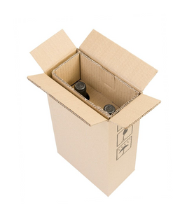 Cardboard Wine Box - 2 Bottles - 195*105*345 mm - Packaging Superstore