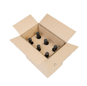 Cardboard Wine Box - 6 Bottles - 306*195*345 mm - Packaging Superstore