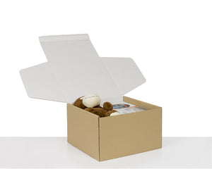 Postal Boxes with Adhesive, Brown & White interior 320*320*200 mm - Packaging Superstore