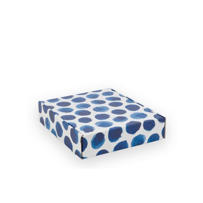 Boxes with Indigo Blue Dots