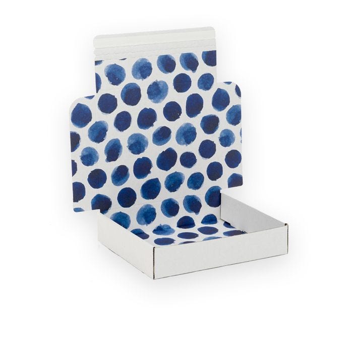 Boxes with Indigo Blue Dots