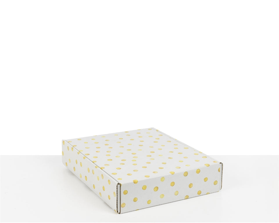 Boxes with Gold Dots Print 228*200*50 mm - Packaging Superstore