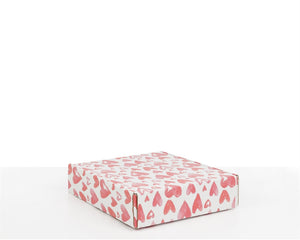 Boxes with Watercolour Hearts Print 228*200*50 mm - Packaging Superstore